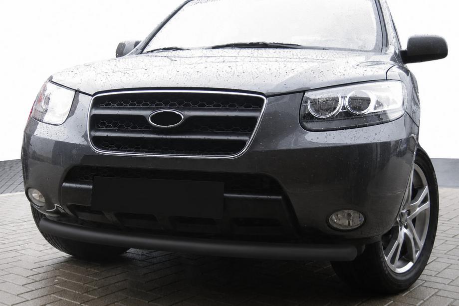 Hyundai Santa Fe 2 2006-2012 Protection avant ST008 Black (inox) Photo 1