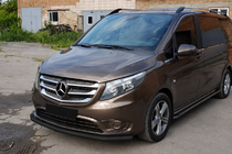 Mercedes Vito/V-class W447 2014- Protection avant ST008 Black (inox) photo 2