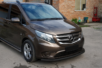 Mercedes Vito/V-class W447 2014- Protection avant ST008 Black (inox) photo 3
