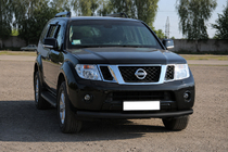 Nissan Pathfinder R51 2005-2014 Pare-buffle avant ST008-1 Black (inox) photo 2