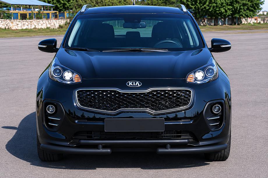 Kia Sportage 2015-2021 Pare-buffle avant ST009 Black (inox) Image
