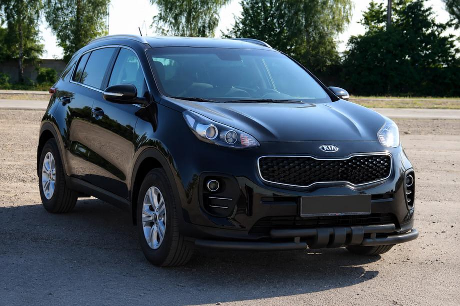 Kia Sportage 2015-2021 Protection avant ST009-15 Black (inox) Photo 2