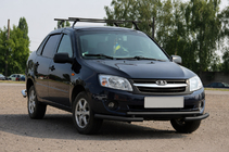 Lada Granta 2011- Pare-buffle avant ST009-2 Black (inox) photo 1