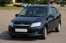 Lada Granta 2011- Pare-buffle avant ST009-2 Black (inox) photo 2