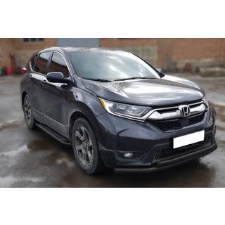 Pare-buffle avant ST014 Black (2016-2019, inox) Honda CRV 2017-2022 photo 2