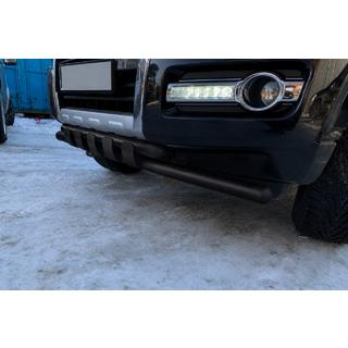 Pare-buffle avant ST015 Black (acier inoxydable) Mitsubishi Pajero Wagon IV 2006-2021 photo 3
