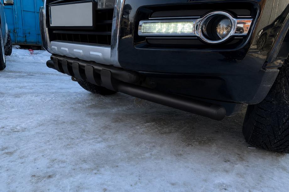 Mitsubishi Pajero Wagon IV 2006-2021 Pare-buffle avant ST015 Black (acier inoxydable) Photo 3