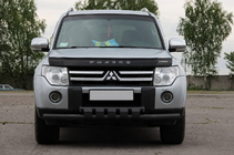 Mitsubishi Pajero Wagon III 1999-2006 Pare-buffle avant ST015 Black (acier inoxydable) photo 2