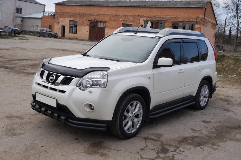 Nissan X-trail T31 2007-2014 Pare-buffle avant ST015 Black (acier inoxydable) Photo 2