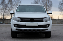 Volkswagen Amarok 2010-2022 Pare-buffle avant ST015 Black (inox) photo 1