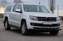 Volkswagen Amarok 2010-2022 Pare-buffle avant ST015 Black (inox) photo 3