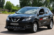 Nissan Qashqai 2014-2021 Pare-buffle avant ST015 Black (inox) photo 2