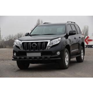 Pare-buffles avant ST016-2 Black (inox) Toyota Land Cruiser Prado 150 2009-2023 photo 2