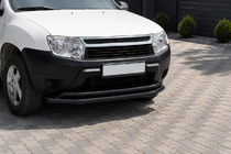 Renault Duster 2008–2017 Pare-buffle avant ST017 Black (acier inoxydable) photo 1