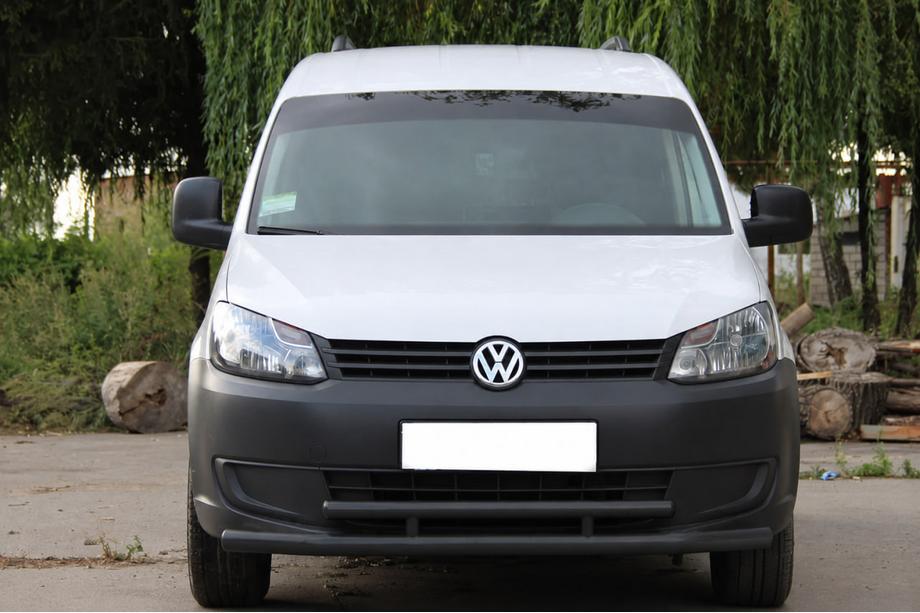 Volkswagen Caddy 2010-2015 Pare-buffle avant double tube 60/48 mm Black (inox) Photo 1