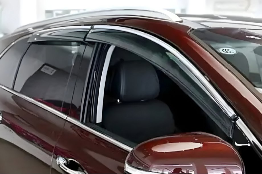Lexus LS 2007-2017 Déflecteurs de vitres avec moulure chromée Long (HIC, 4 pcs) Image