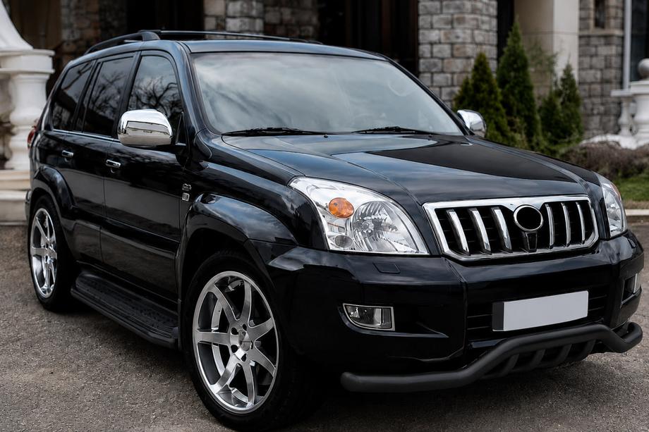 Toyota Land Cruiser Prado 120 2002-2009 Arceau de protection avant ST011 Black (inox) Image