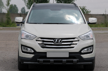 Hyundai Santa Fe 3 2012-2018 Arceau de protection avant ST015 Black (inox) photo 1