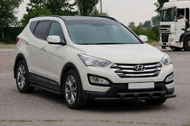 Hyundai Santa Fe 3 2012-2018 Arceau de protection avant ST015 Black (inox) photo 3