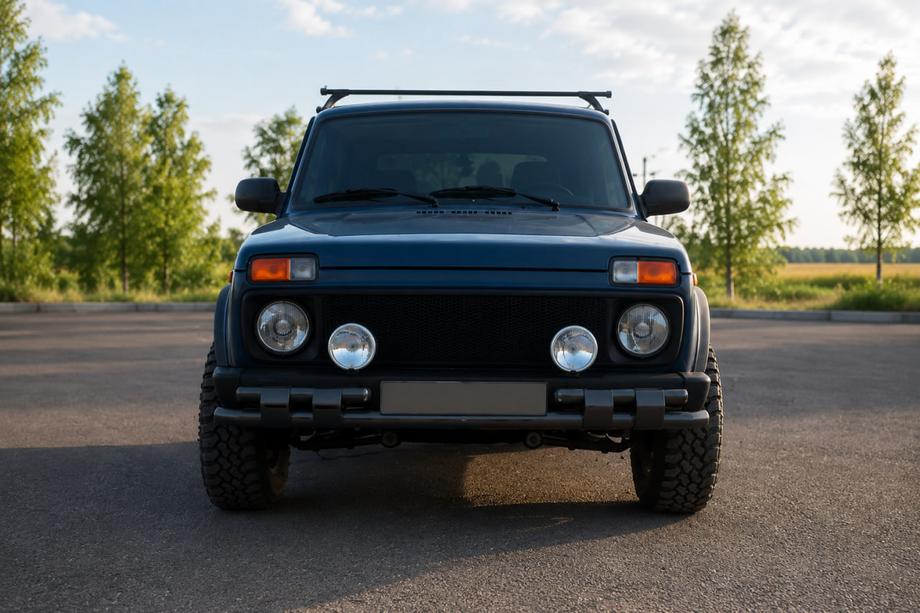 Lada Niva et Urban 1977- Arceau de protection avant ST015 Black (inox) Photo 1