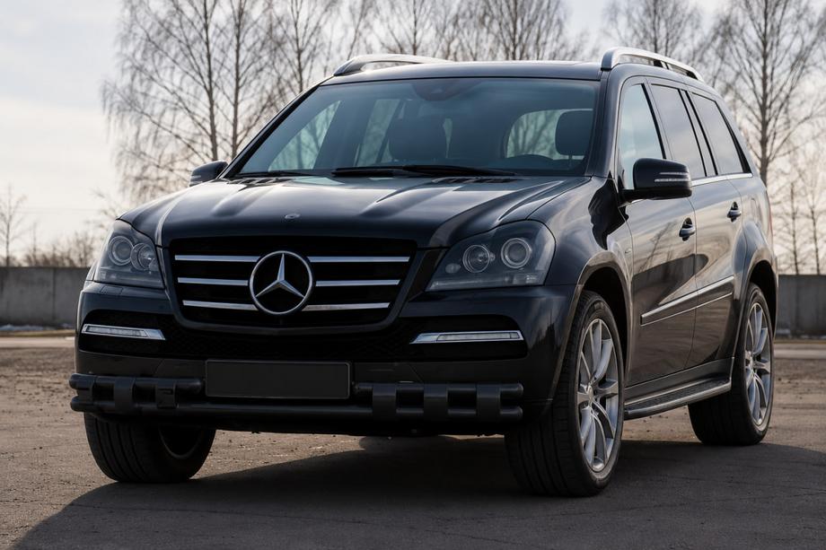 Mercedes GL class X164 2006-2012 Arceau de protection avant ST015 Black (inox) Image