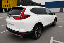 Honda CRV 2017-2022 Barres longitudinales de toit intégrées noires OEM (Aluminium) photo 3