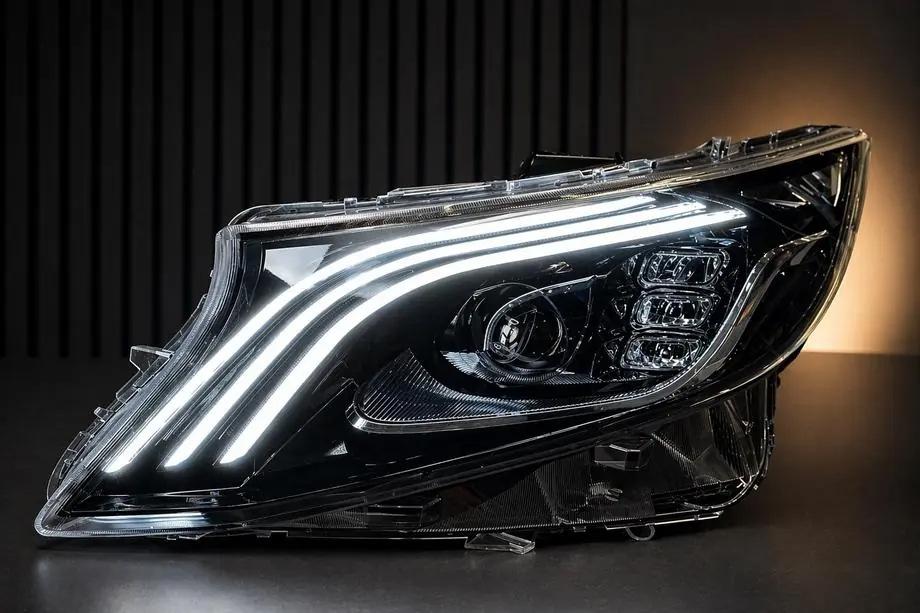 Mercedes Vito/V-class W447 2014- Kit de phares avant LED style Maybach (pour V-class, 2 pcs) Photo 1