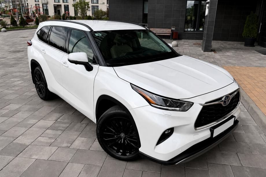 Toyota Highlander 2019- Barres longitudinales de toit noires OEM (plastique ABS) Image