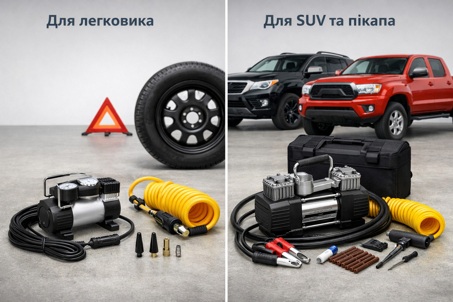 Quel compresseur choisir pour une voiture, un SUV ou un pick-up ?