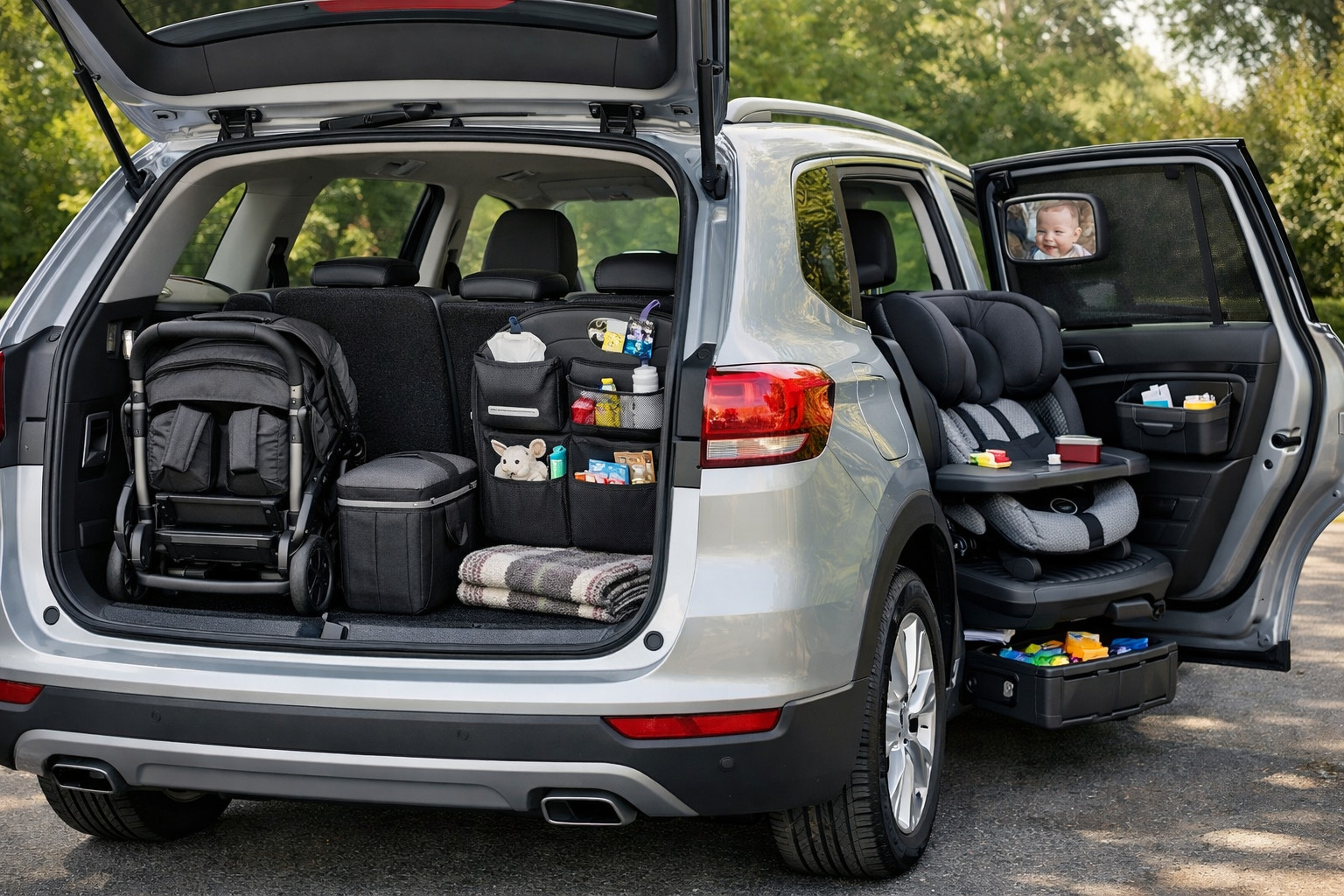 Pack d’améliorations pour voiture avec deux enfants : utile au quotidien