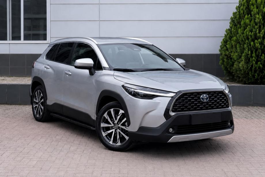 Toyota Corolla Cross 2020- Rails de toit intégrés OEM, gris (Aluminium) Image