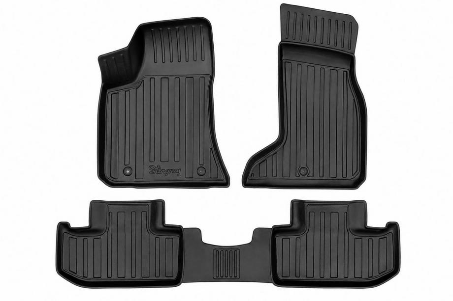 Dodge Challenger 2008-2023 Tapis de sol en caoutchouc Stingray 3D (4WD, jeu de 4) Image