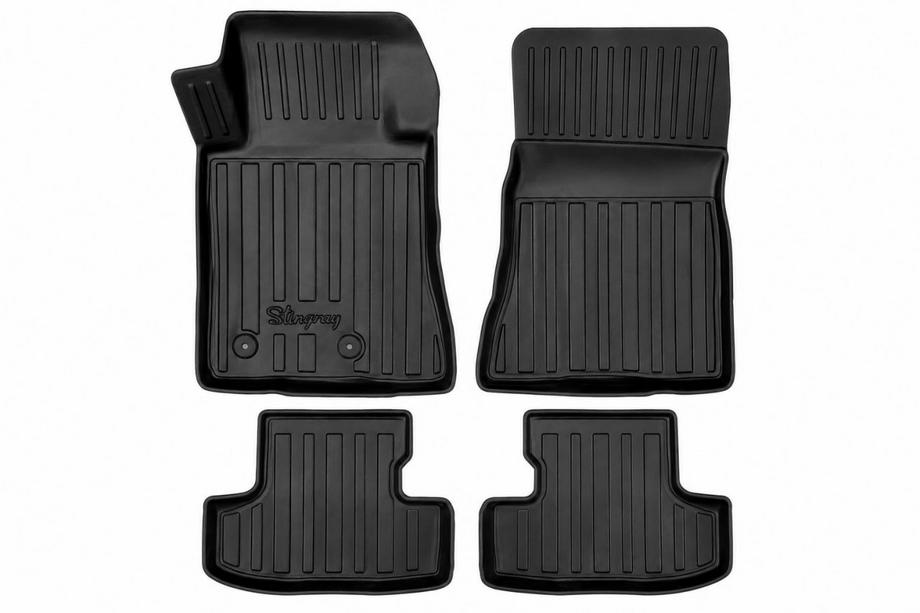 Ford Mustang 2015-2023 Tapis de sol en caoutchouc Stingray 3D (4 pcs) Image