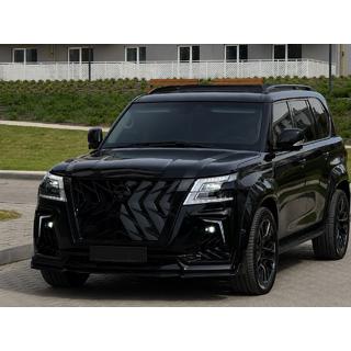 Barres longitudinales de toit noires (Aluminium) Nissan Patrol Y62 2010-2024 photo 2