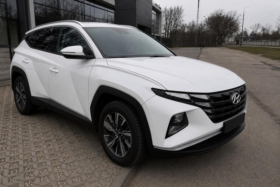 Hyundai Tucson NX4 2021- Rails de toit integres gris OEM (Long, aluminium, montage par collage) Photo 2