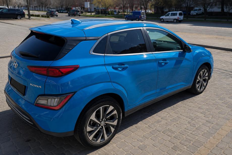 Hyundai Kona 2017-2023 Barres longitudinales de toit OEM grises (Aluminium, montage par collage) Photo 3