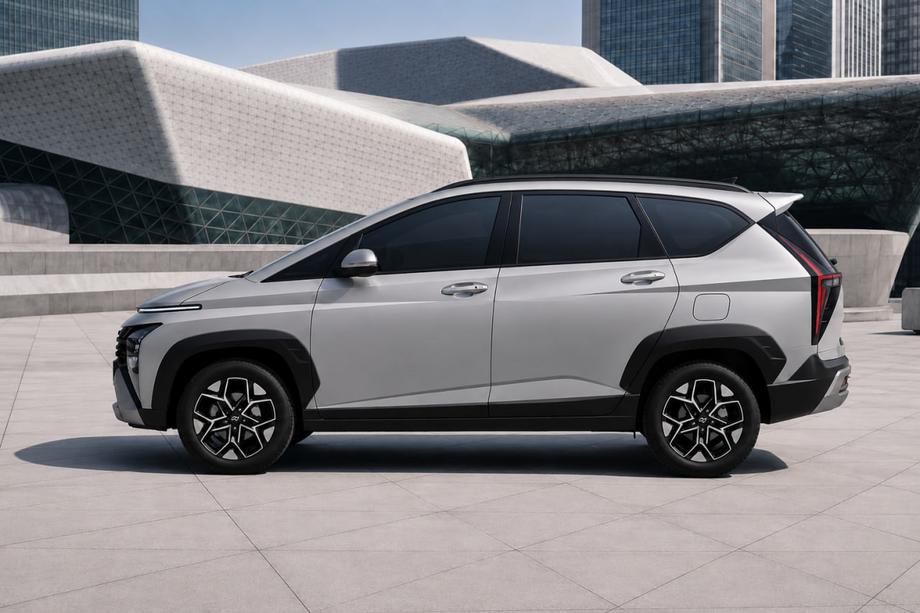 Hyundai Stargazer 2022– Barres longitudinales de toit intégrées noires OEM (Aluminium) Image