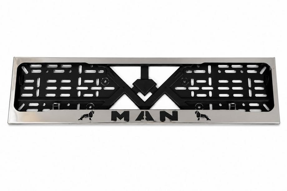 MAN Cadre de Plaque Chromé (1 pc, Acier Inoxydable) Image