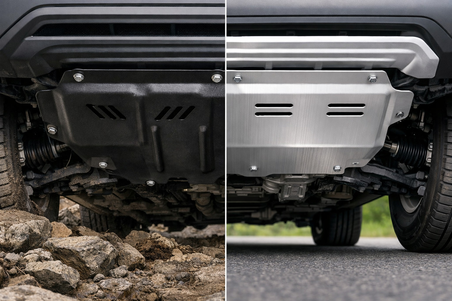 Protection de carter acier ou alu : laquelle pour de vraies routes ?