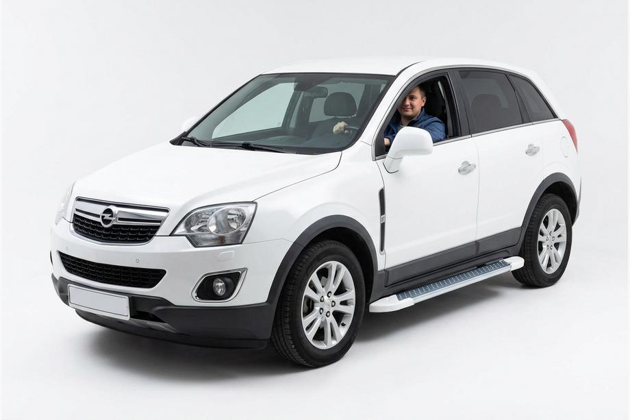Opel Antara 2006-2017 Marchepieds Latéraux Allmond White (2 pcs, Aluminium) Image
