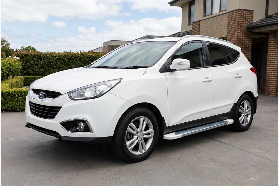 Hyundai IX-35 2010-2015 Marchepieds Latéraux Allmond White (2 pcs, Aluminium) Image