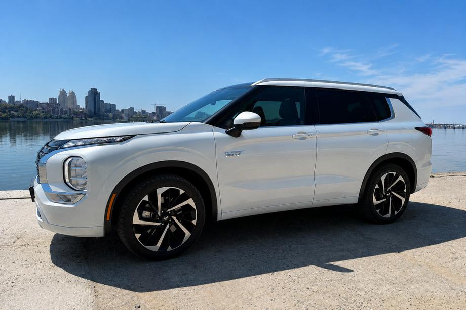 Mitsubishi Outlander 2021- Rails de toit intégrés OEM, gris (Aluminium) Image