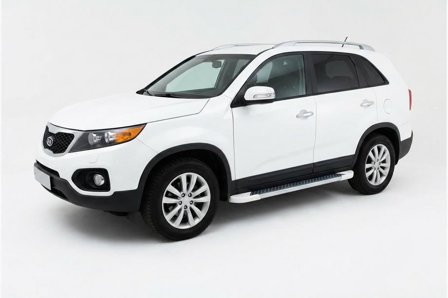 Kia Sorento II XM 2009-2014 Marchepieds Latéraux Allmond White (2 pcs, Aluminium) Image
