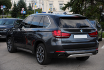 BMW X5 F15 2013-2018 Barres longitudinales de toit OEM intégrées chromées (Aluminium) photo 2
