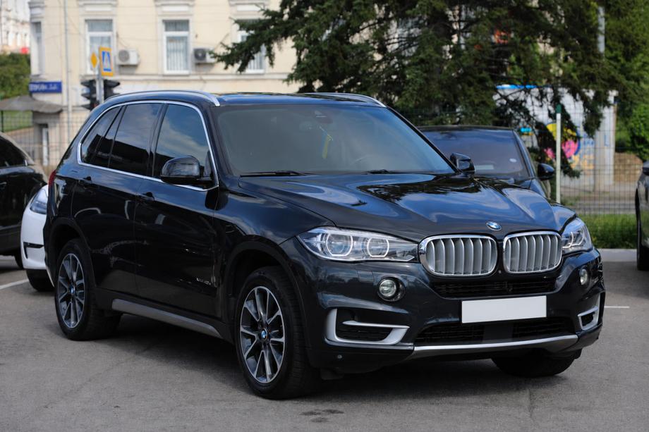 BMW X5 F15 2013-2018 Barres longitudinales de toit OEM intégrées chromées (Aluminium) Image