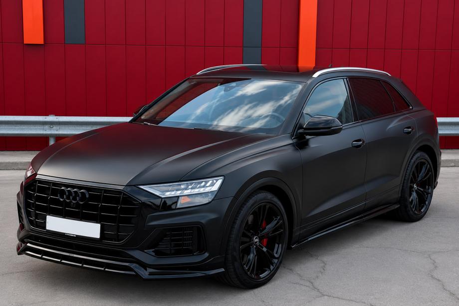 Audi Q8 2018- Rails de toit intégrés gris OEM (Aluminium, pose par collage) Photo 2