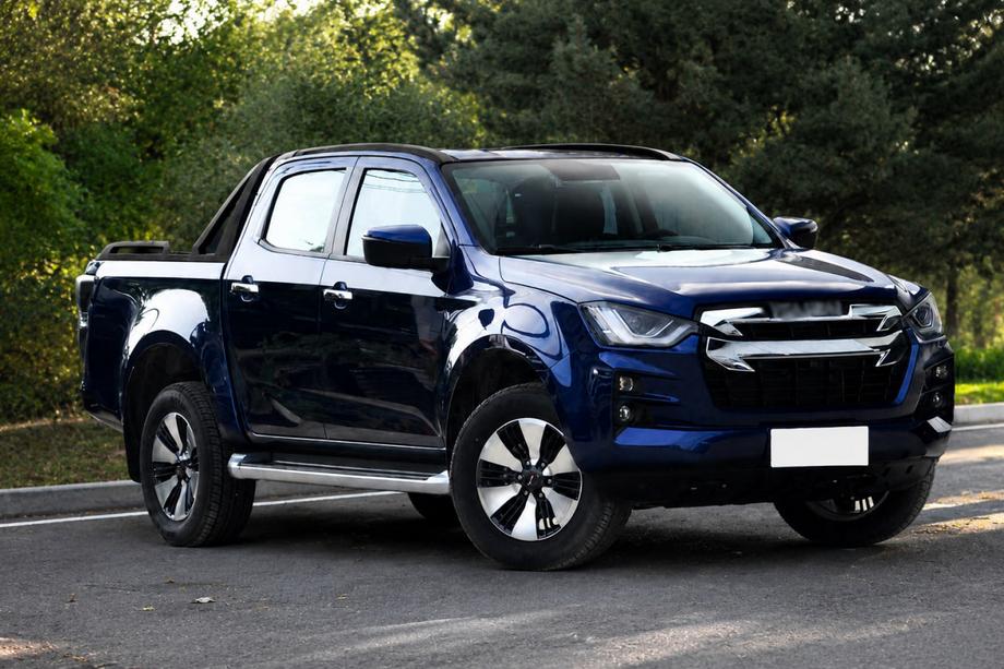 Isuzu D-Max 2011-2019 Barres longitudinales de toit noires OEM (Aluminium) Image