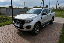 Ford Ranger 2011–2022 Barres longitudinales de toit OEM noires (plastique ABS, pose par collage) photo 1