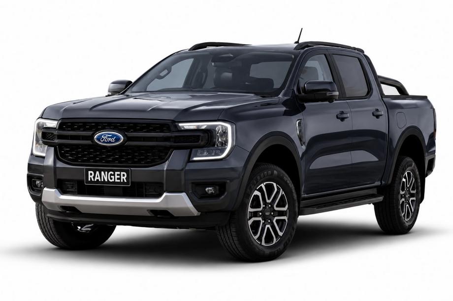 Ford Ranger 2022- Rails de toit OEM noirs (plastique ABS, montage par collage) Photo 1