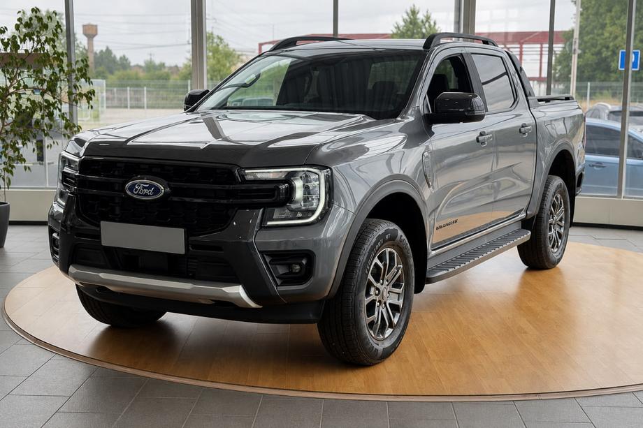 Ford Ranger 2022- Barres longitudinales de toit noires OEM (Aluminium) Image